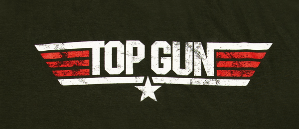 Top Gun 'Logo' Green Adult T-Shirts